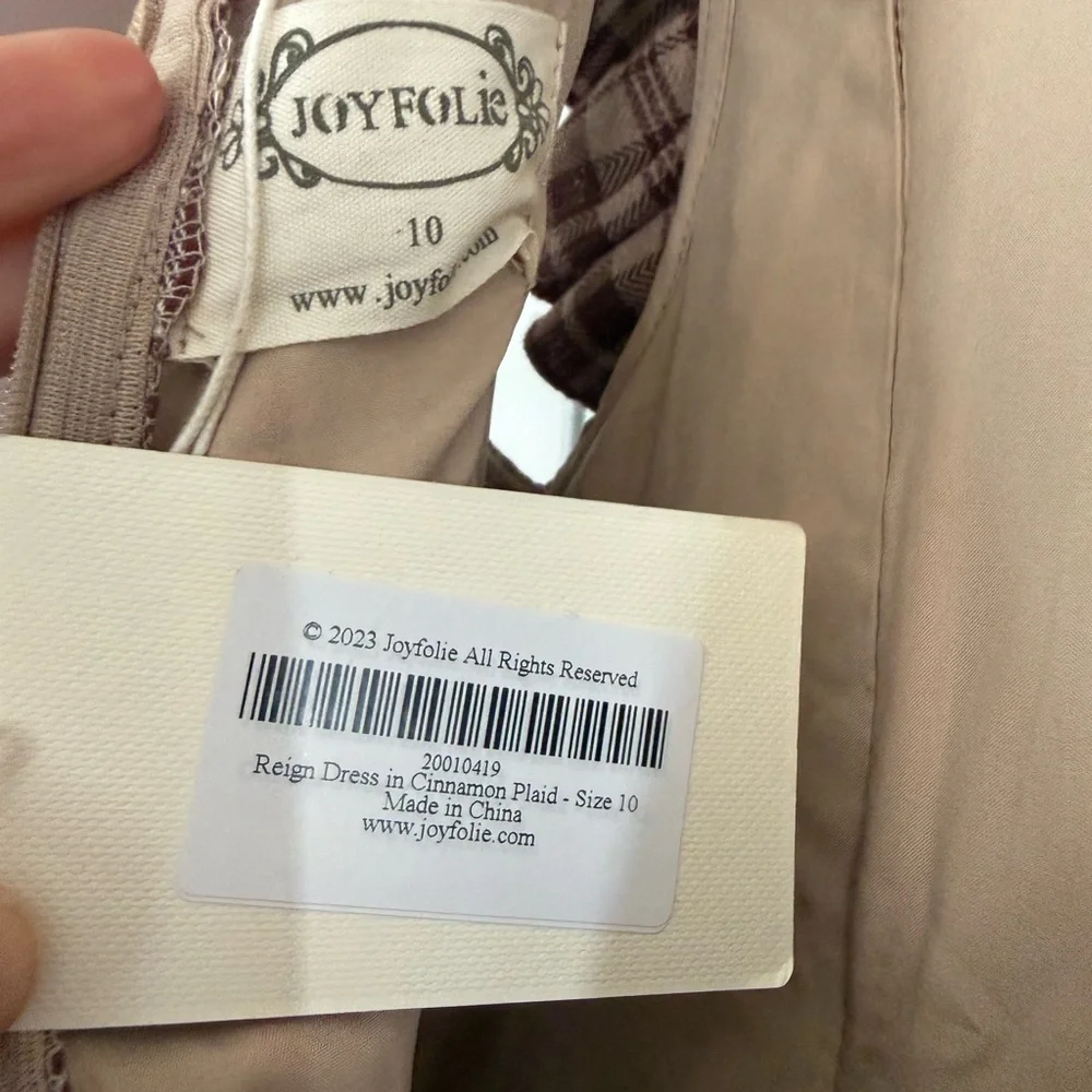 Joyfolie Reign Petticoat in Cinnamon Plaid
